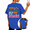 1-Blue, variant on Women's Jesus And Softball Graphic T Shirt Striped Game Day Tee Cute Bow Christian Sports Mom Summer Casual Religious Faith Apparel Softball Lover Top