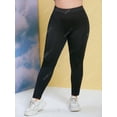 thumbnail image 3 of PANEL NET SOLID PLUS TAMAÑO LEGGINGS Rosegal Leggings de talla grande, 3 of 5
