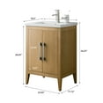 thumbnail image 6 of Vanity Art 24” Single Sink Bathroom Vanity Cabinet with Ceramic Countertop, 6 of 10