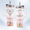 thumbnail image 1 of Vaso para beber HYMONA de 40 oz con aislamiento de acero inoxidable rosa, 1 of 9