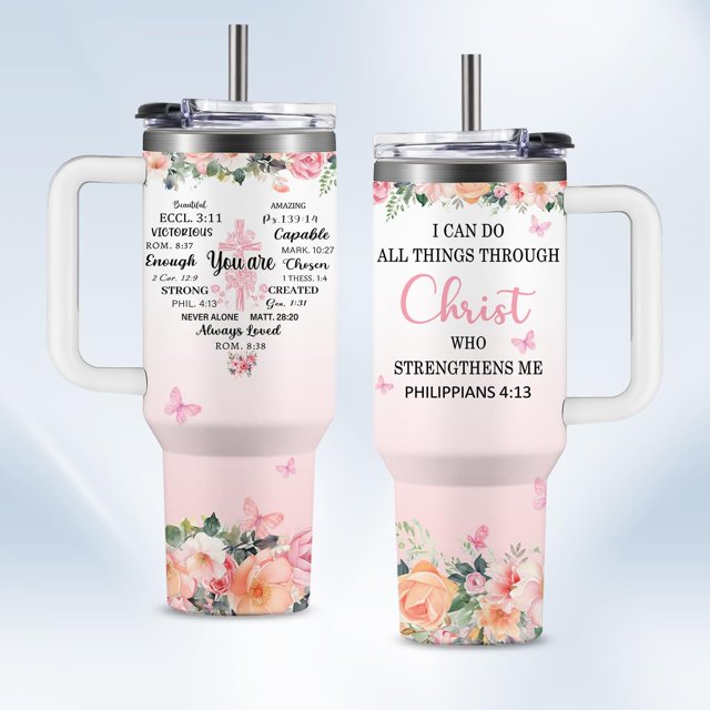 Vaso para beber HYMONA de 40 oz con aislamiento de acero inoxidable rosa