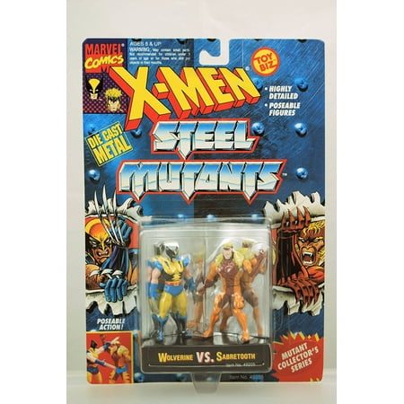 Toy Biz Marvel Comics X-men Steel Mutants Wolverine vs. Sabretooth 49205