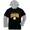 NFL - Boys' Pittsburgh Steelers Mock-Layer Thermal Hooded Tee
