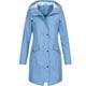 thumbnail image 1 of Chaquetas y abrigos casuales con capucha de manga larga para mujer, chaqueta impermeable lisa para exteriores, impermeable con capucha de talla grande, chaqueta de nailon resistente al viento para muj, 1 of 3