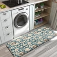 thumbnail image 3 of Beige Brown Mushroom Blue Pattern Kitchen Rug Mat,Kitchen Runner Rugs Non Skid Washable,Decorative Kitchen Floor Mats for Kitchen,Sink,Laundry,17"x47.2", 3 of 7