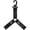 Black, variant on Nylon Pom Pom Holder Keychain with Snap Button Cheer Bag Strap Accessory for Cheerleading 8.5 Inches Black