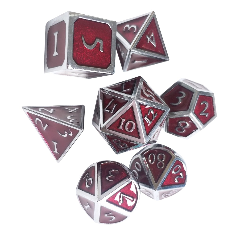 For Dungeons & Dragons 7Pcs/Set Creative Rpg Dice D&D Metal Dice