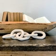 thumbnail image 2 of Wood Chain Link Decor - Rustic White Washed Decorative Chain, Great as Coffee Table Decor or Shelf Decor, Made from Pine Wood, Matches Well with Farmhouse, Boho, Country or Modern Home Decor, 2 of 6