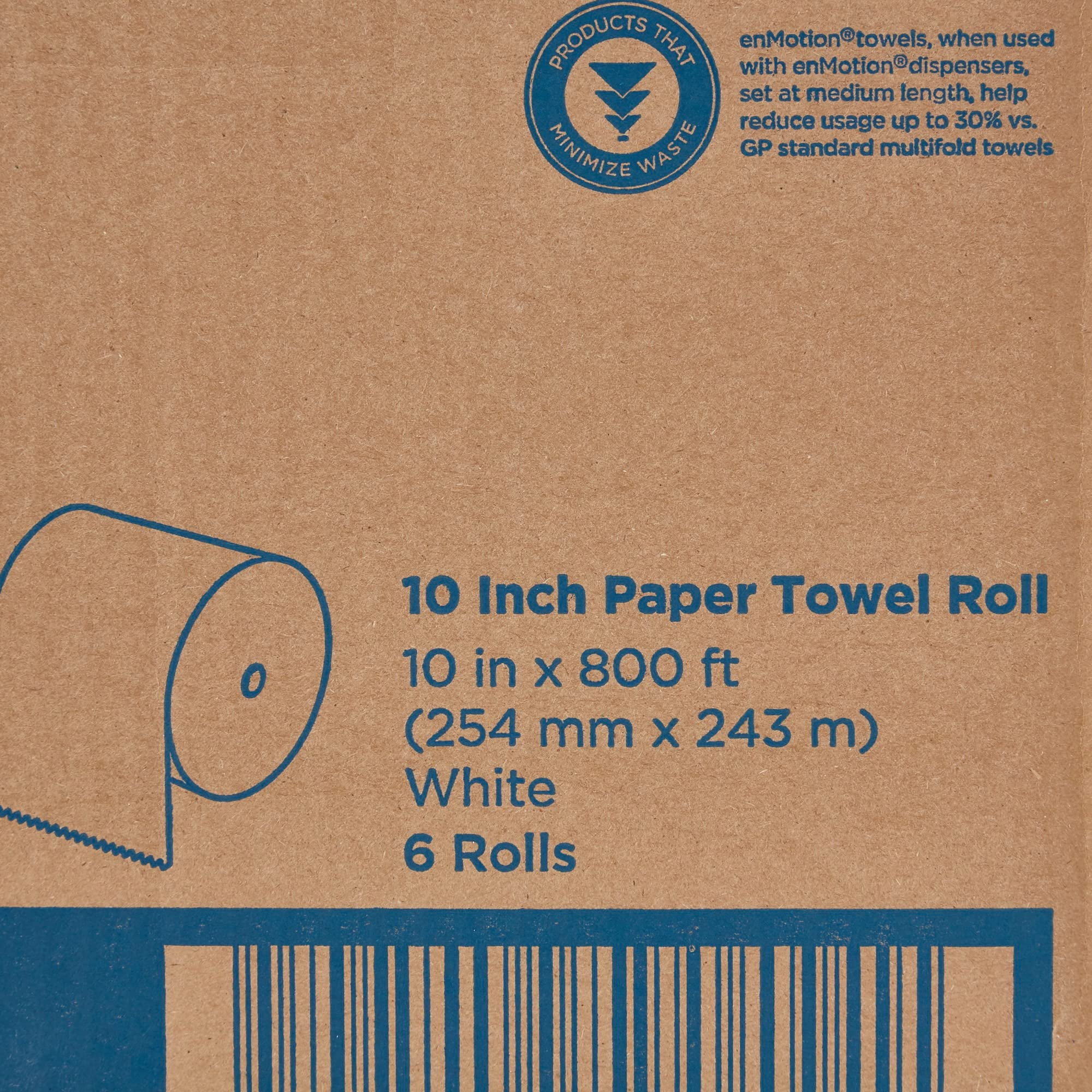 Georgia Pacific Professional Heavy Duty Roll Paper Towel, White, 6 Rolls