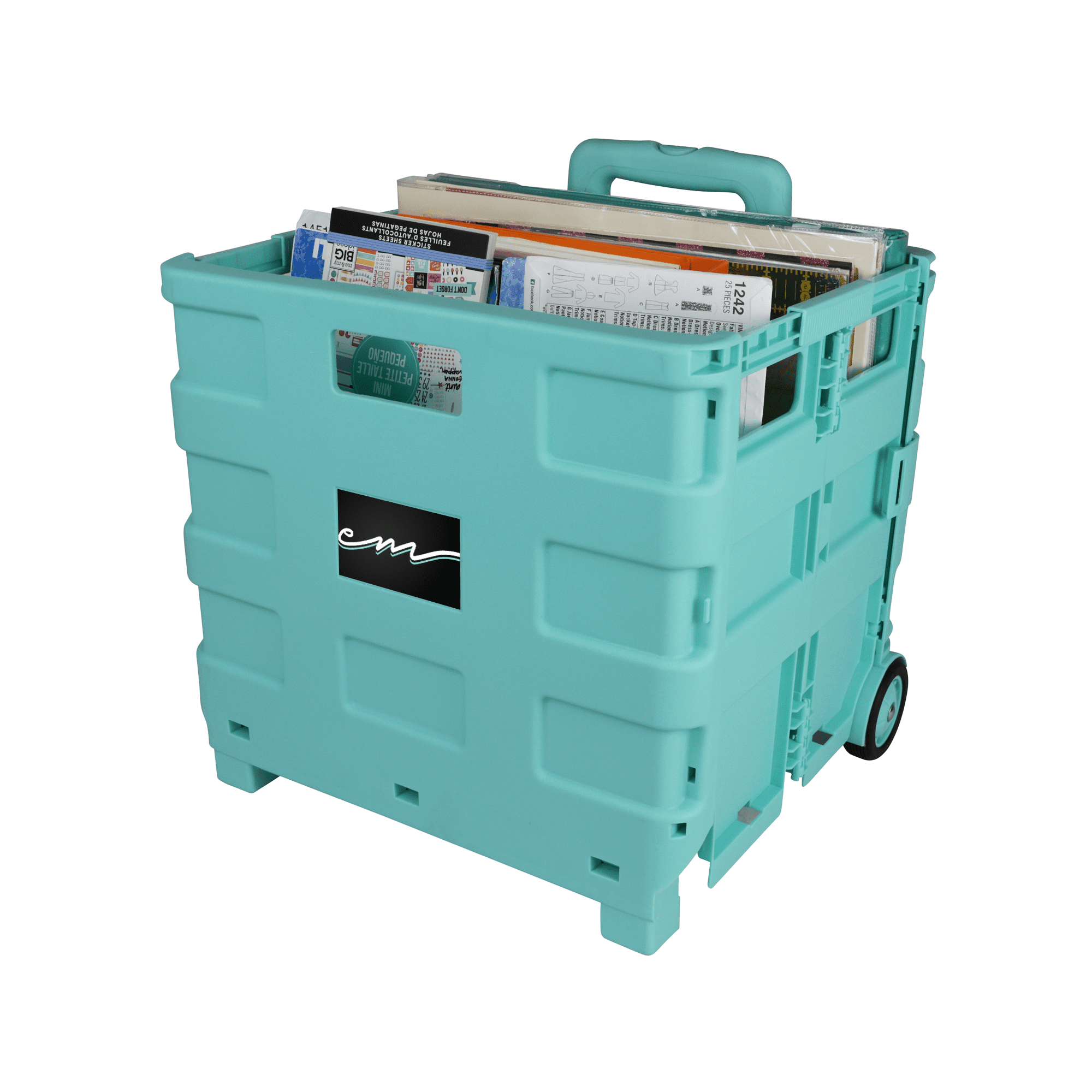 Everything Mary Collapsible Storage Cart for Crafts & Supplies, Green