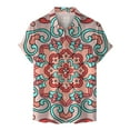 thumbnail image 1 of EGNMCR T-Shirts pour Hommes, Chemise Décontractée à Boutons, Imprimé Plage, Col Rabattu, Manches Courtes, Cadeaux pour Hommes, 1 of 3