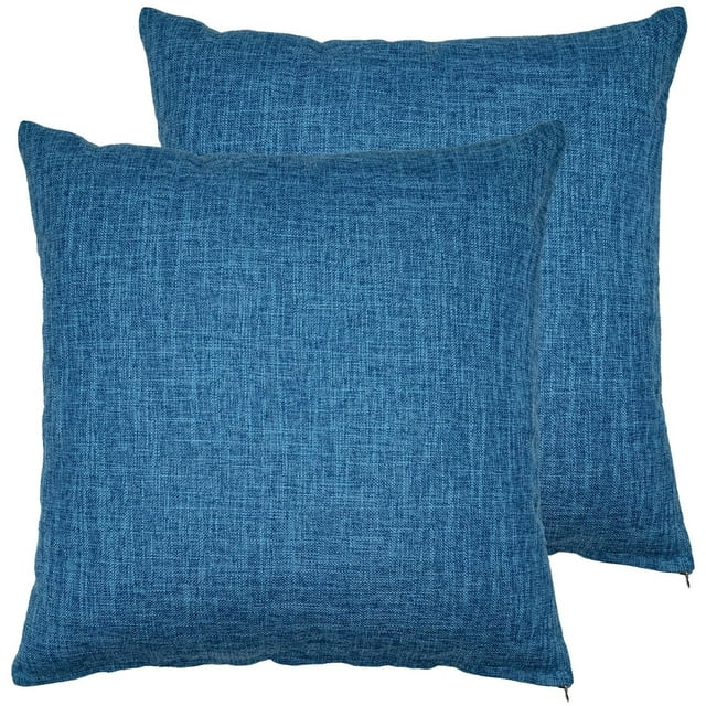 2 piezas de cojines de sofá de lino azul real, cojines para sala de estar, mesita de noche, funda de cojín para respaldo grande sin núcleo de algodón y lino Sailing Electrónica