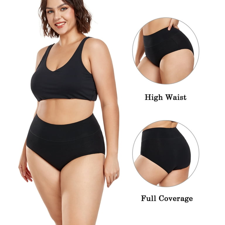 Wirarpa Women's High Waisted Cotton Panties Full Coverage Post
