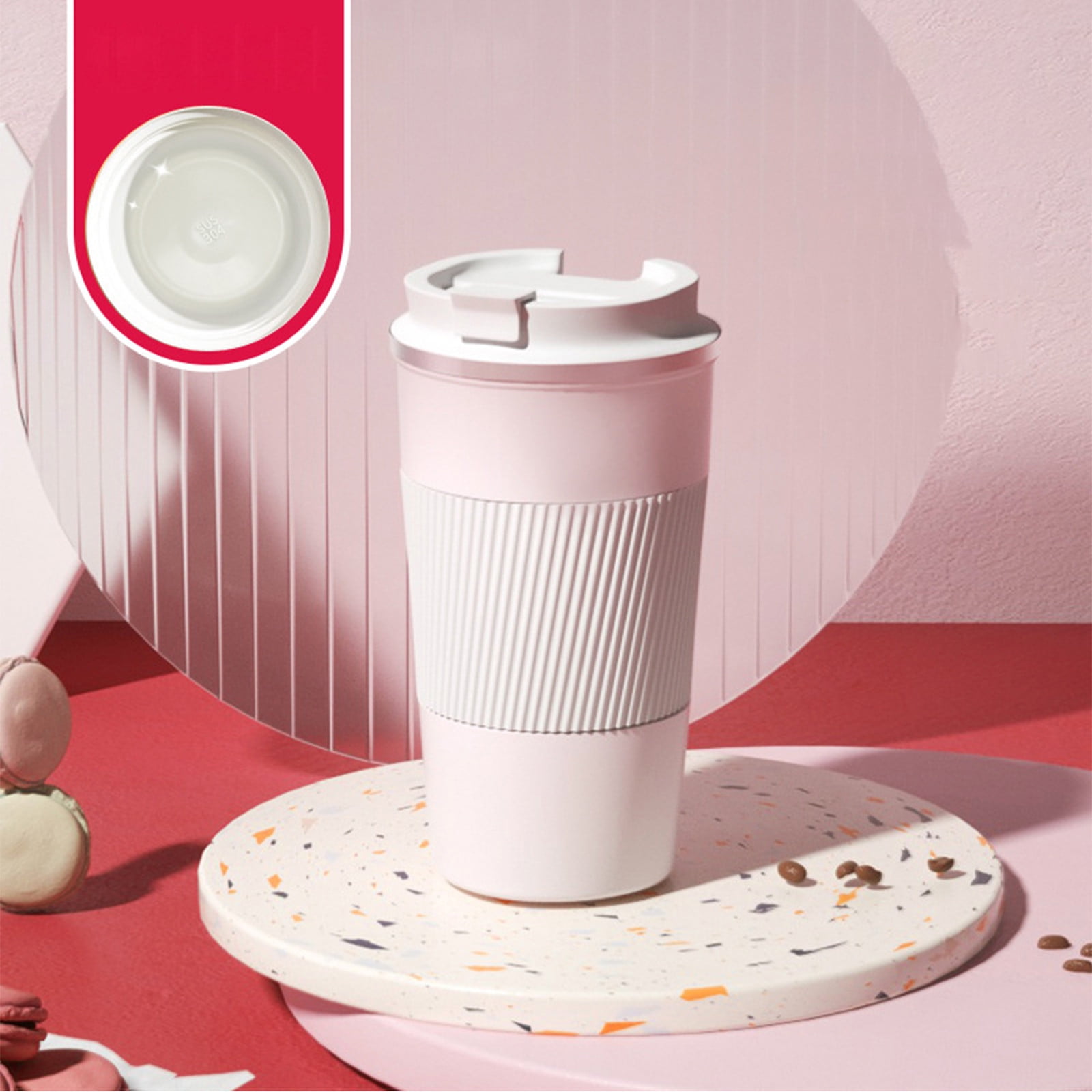Yawbay Travel Coffee Mug, Travel Mug with 360°All-Round Drinking Lid,  Vacuum Insulated Tumbler, Stainless Steel Tumbler, Double Walls Insulated  Coffee