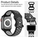 thumbnail image 2 of Correa para Apple Watch Band (negra/gris) 49mm 45mm 44mm 42mm, Correa deportiva de silicona suave transpirable para iWatch SE/Apple Watch Series 8 7 6 5 4 3 2 1, 2 of 5