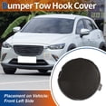 thumbnail image 2 of Ganchos de remolque de parachoques delantero izquierdo únicos de Unique Bargains, tapa de titanio color marrón perla para Mazda CX-3 2016-2021 No.D10J50A12A, 2 of 6