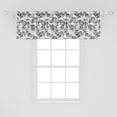 thumbnail image 2 of Ambesonne Celebration Window Valance, Sketch Dead Skull, 54" X 18", Black and White, 2 of 3