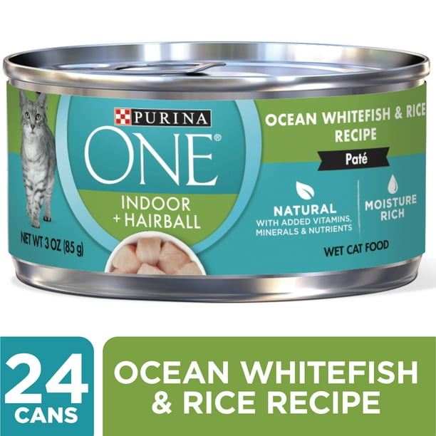 (24 Pack) Purina ONE Indoor, Natural, High Protein Pate Wet Cat Food