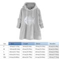 thumbnail image 4 of Sudaderas Con Capucha De Manga Larga De Espina De Pez De Felpa De Color Sólido Para Mujer (Gris) (Xl) Tmvgtek Mujer, 4 of 4