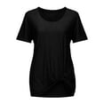 thumbnail image 5 of Mittory Women's Tops Short Sleeve Twist Knotted T Shirts Summer Blouse Tunic Tops, 5 of 7