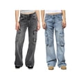 thumbnail image 3 of Michellecmm  Women Fashion Cargo Jeans Solid Color Loose Casual Denim Pants, 3 of 8