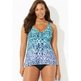 thumbnail image 5 of Swimsuits for All V-Neck Flowy Tankini Set With Full Coverage Swim Brief, 5 of 5