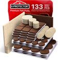 thumbnail image 1 of Protectores de fieltro para muebles X-Protector, 133 piezas, marrón y beige, 1 of 6