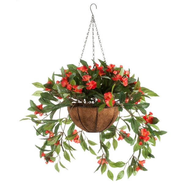 OakRidge Miles Kimball Fully Assembled Artificial Impatiens Hanging