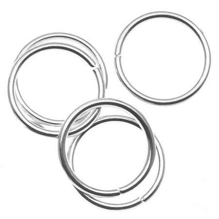 10mm Open Jump Rings 18 Gauge- Silver Plated (50)