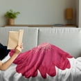 thumbnail image 3 of Gerber Daisy Soft Flannel Fleece Throw Blanket, Close up Drawing of Feminine Pinkish Flower Petal, Cozy Plush for Indoor and Outdoor Use, 50" x 60", Dark Pink Hot Pink, by Ambesonne, 3 of 5