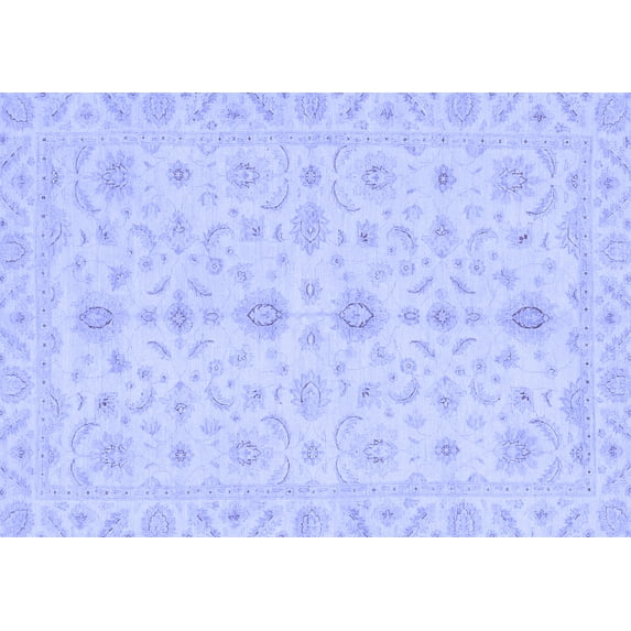 Ahgly Company Indoor Rectangle Oriental Blue Traditional Area Rugs, 4' x 6'