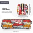 thumbnail image 3 of Disketp Cute Cars Estuche de Lápices de Cuero con Cierre, Estuche Compacto para Papelería, Bolígrafos y Accesorios Pequeños, 3 of 7