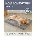 thumbnail image 4 of Ophanie 44in Gray Orthopedic Dog Bed for Large Dogs with Non-Slip Bottom, Waterproof and Machine Washable Removable Pet Bed Cover,Size(44"x32"x4"), 4 of 8