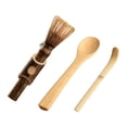 thumbnail image 2 of Juego de batidor de matcha, herramientas para matcha, cepillo mezclador para principiantes, herramienta profesional de bambú para hacer té, cuchara de Conjunto oscuro de 3 piezas, 2 of 9