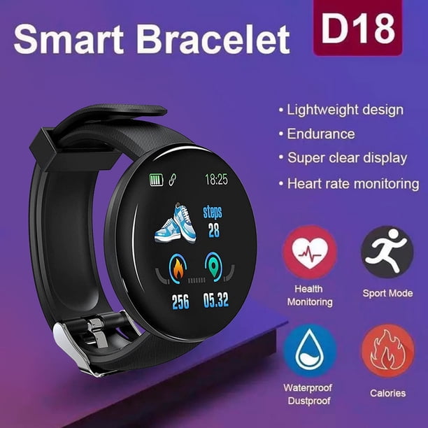 Smart Watch Fitness Tracker Watch-Heart Rate Calories Sleep Tracker (Negro)