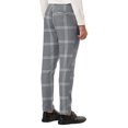thumbnail image 3 of INSPIRE CHIC Men's Plaid Dress Pants Slim Fit Checked Printed Trousers 36 Gray, 3 of 7