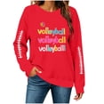 thumbnail image 6 of Trikvn Women's Volleyball Graphic Sweatshirts Long Sleeve Crewneck Pullover Tops Casual Fall Game Day Shirts Colorful Letter Print Sports Athlete Mom Clothing, 6 of 9