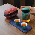 thumbnail image 2 of Kung Fu Tea Set Tea Pot And Cup Set Ceramic Gift Box Outdoor Tea Cup Camping Trip Carrying Cup Household Travel Accessories, 2 of 8