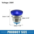 thumbnail image 4 of Unique Bargains Waterproof IP65 Momentary Push Button Switch for Car 19mm 3A 250V Push Button Switch Blue (Set of 2), 4 of 7
