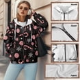 thumbnail image 3 of Yuyamidu Oversized Hoodie Womens Hoodies Candy Cane Sweatshirt Women's Fashion Hoodies & Sweatshirts Womens Zip Up Sweatshirt Jacket with Pockets S, 3 of 8
