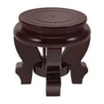 thumbnail image 4 of FUEENIRVA Rustic Brown Wooden Plant Stand, Small Wood Stool Pedestal for Indoor Plants and Home Decor Display, 4 of 8