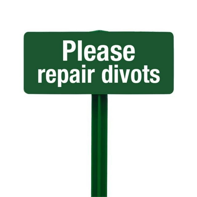 EverMark Please Repair Divots Sign with Hunter Green Stake Kit ...