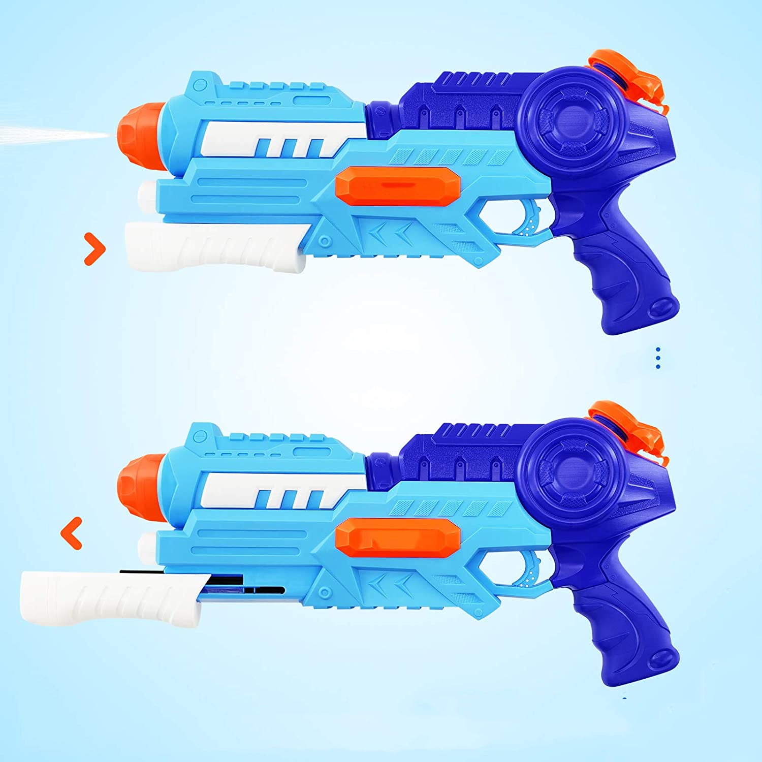 Water Gun for Kids Adults 2 Pack Squirt Guns Super Water Soaker Blasters Long Range 300CC Water Toy for Boy Girl Summer Swimming Pool Beach Sand Water ...