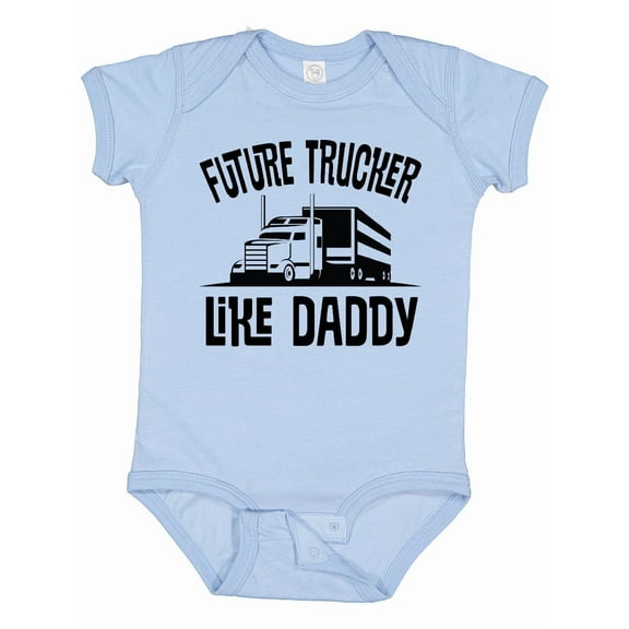 Inktastic Future Trucker Like Daddy Boys or Girls Baby Bodysuit