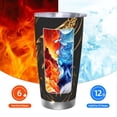 thumbnail image 5 of Susaid Golden Dragon Tattoo Art Print 20oz Car Cup,Insulated Coffee Cup Fully Spill Proof Travel Coffee Mug, Stainless Steel Tumbler for Work Home Outdoor Car-Without Straw, 5 of 8