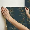 thumbnail image 6 of Chris Loves Julia Posy Midnight Peel and Stick Wallpaper, 6 of 6