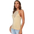 thumbnail image 3 of Débardeur Slim Ajusté en Mesh Contrastant Transparent pour Femme, 3 of 5