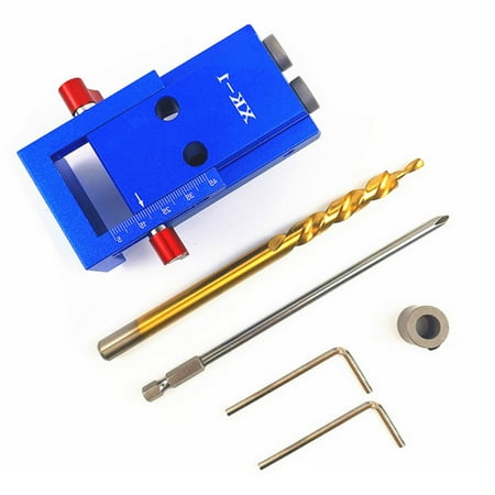 

105402 Katsu Pocket Hole Drilling Jig Kit With Step Bit Woodworking Joinery Tool
