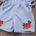 thumbnail image 6 of Sunisery Toddler Baby Girl Flower Stripe Ruffle Romper Jumpsuit Kids Clothes, 6 of 6