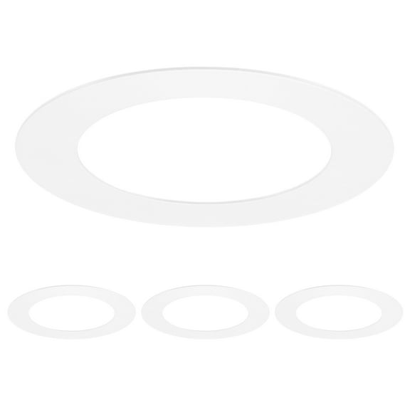 Uxcell 4-Pack Goof Rings for 2" Recessed Lights, 2" ID 3" OD Durable Steel Trim Ring Flush Mount Matte White